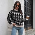 thumbnail image 1 of AOOCHASLIY Sweaters Fall Clearance Women Thin Sweater Casual Solid Color Loose Fit Pullover Sweater Crewneck Sweater, 1 of 5