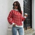thumbnail image 1 of AOOCHASLIY Sweaters Fall Clearance Women Thin Sweater Casual Solid Color Loose Fit Pullover Sweater Crewneck Sweater, 1 of 5
