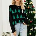 thumbnail image 1 of AOOCHASLIY Sweaters Fall Clearance Women's Round-Neck Christmas Print Recreational Pullover Knitting Sweater Long Sleeve Tops, 1 of 5