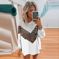 thumbnail image 1 of AOOCHASLIY Sweaters Fall Clothes Womens Fashion Leopard Print Comfortable Long Sleeves Sweater Tops, 1 of 4