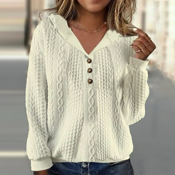 AOOCHASLIY Valentine's Day Women Coat Fashion Women's Winter Casual Long Sleeve Button Solid Hooded Coat