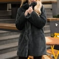 thumbnail image 1 of AOOCHASLIY Valentine's Day Women Coat Women Winter Solid Faux Coat Warm Casual Long Jacket Long Sleeve Outerwear, 1 of 5