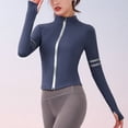 thumbnail image 1 of AOOCHASLIY Valentine's Day Women Coat Women's Outdoor Running Fitness Exercise Zipper Quick Dry Cardigan Stand Collar Long Sleeve Slim Yoga Jacket, 1 of 5