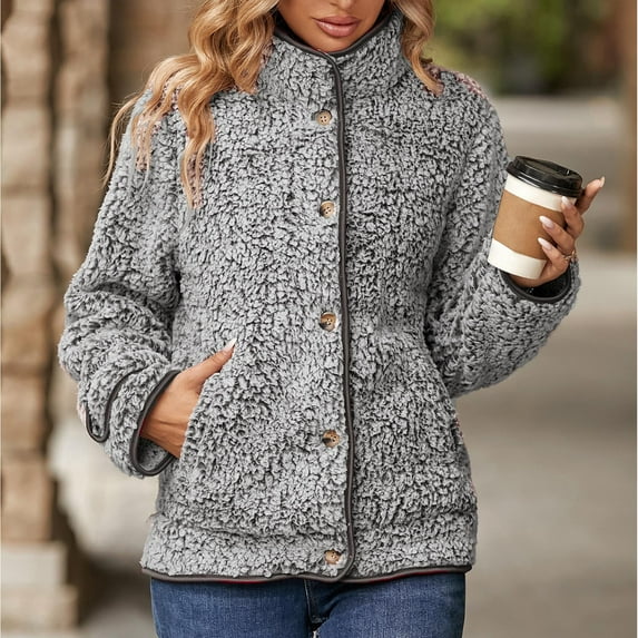 AOOCHASLIY Valentine's Day Women Coat Women's Zippered Cardigan Coat Long Sleeved Casual Coat