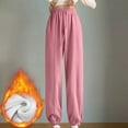 thumbnail image 1 of AOOCHASLIY Valentine's Day Women Pants Plush Women's Sports Solid Color Leggings Loose Casual Sanitary Pants Straight Tube Large Size Long Pants, 1 of 5