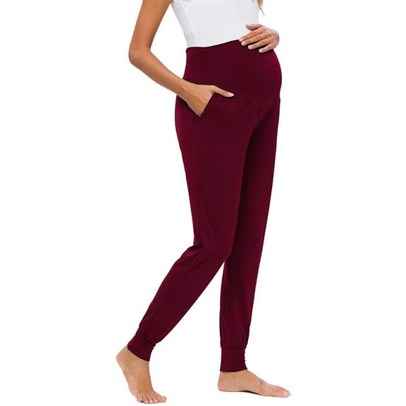AOOCHASLIY Valentine's Day Women Pants Women's Fashion Casual Temperament Solid Micro Pull Slim Flare Trousers Pants