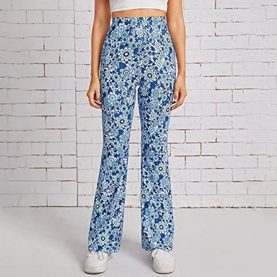 AOOCHASLIY Valentine's Day Women Pants Womens Casual Long Pants High Waist Summer Printed Pants
