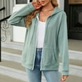 thumbnail image 1 of AOOCHASLIY Women Coat Clearance Women Long Sleeve Loose Hooded Sweater Women's Pocket Coat, 1 of 4
