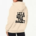 thumbnail image 1 of AOOCHASLIY Women Coat Women's Casual Printed Zippered Long Sleeved Hooded Sweater Jacket Top, 1 of 5