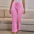 thumbnail image 1 of AOOCHASLIY Women Fall Pants Womens Fashion Summer Solid Casual Pocket Elastic Waist Long Pants, 1 of 1