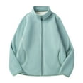 thumbnail image 1 of AOOCHASLIY Women Fall Tops Clearance Men/Women Double-sided Fleece Jacket Women's Thickened Fleece Sweater Winter Warm Jacket Lnterior Pocket, 1 of 4
