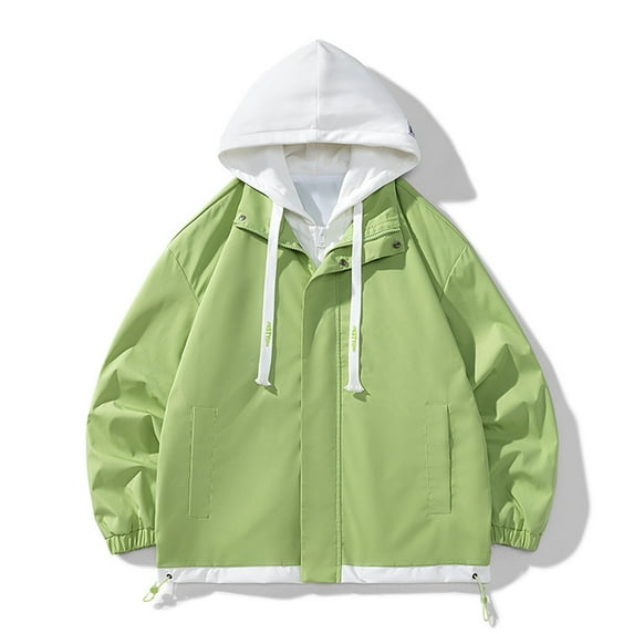 AOOCHASLIY Women Fall Tops Clearance Men's/Women's Couple Style Jacket Coat Detachable Hatwater Proofing Windproof Outdoor Sprinting Suit