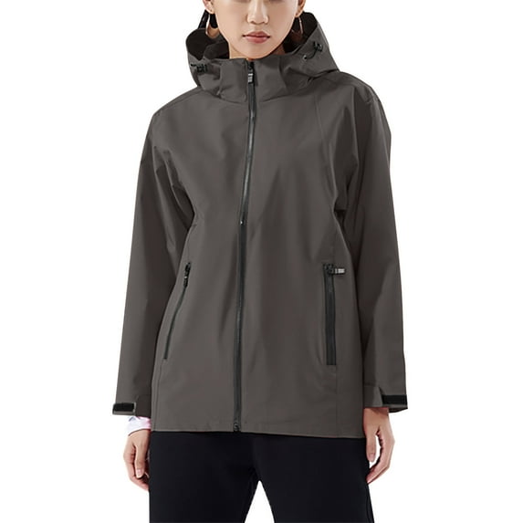 AOOCHASLIY Women Fall Tops Clearance Women's/Men's Sprinting Suit Couple Style Jacket Coat Detachable Hatwater Proofing Windproof Outdoor Coat