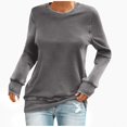 thumbnail image 1 of AOOCHASLIY Women Fall Tops Women's Solid Color Fashion Leisure Comfortable All-match Long Sleeves Blouse, 1 of 4