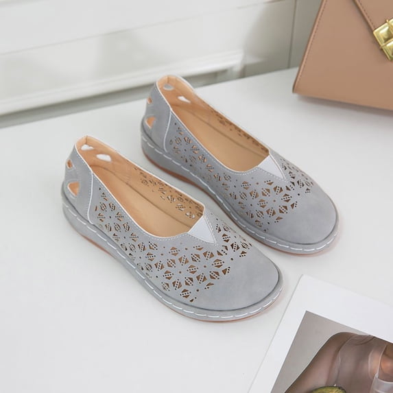 AOOCHASLIY Women Sandal Clothes Flat Shoes Hollow Wedge Heel Casual Large Size Single Fashion Shoes