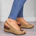 thumbnail image 1 of AOOCHASLIY Women Sandal Clearance Summer Fashion Womens Wear Open Toe Fish Mouth Slope Heel Breathable Single Shoe, 1 of 5