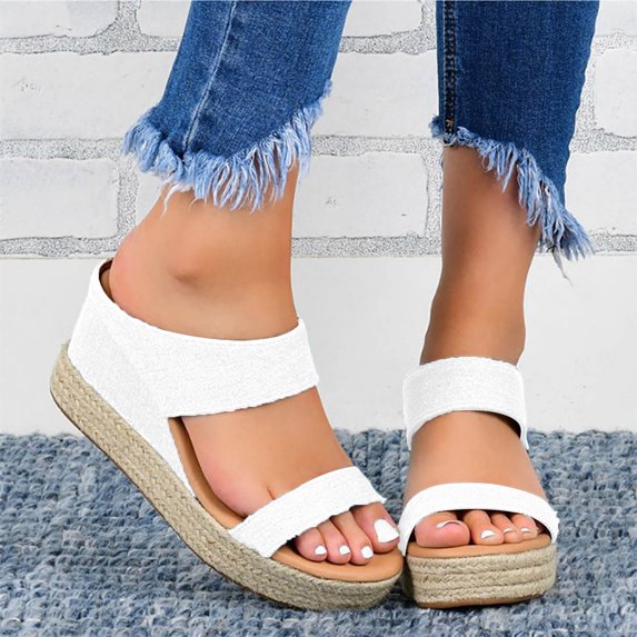 AOOCHASLIY Women Sandal Clothes Summer Slipper Open Toe Comfy Breathable Beach Casual Wedges Shoes
