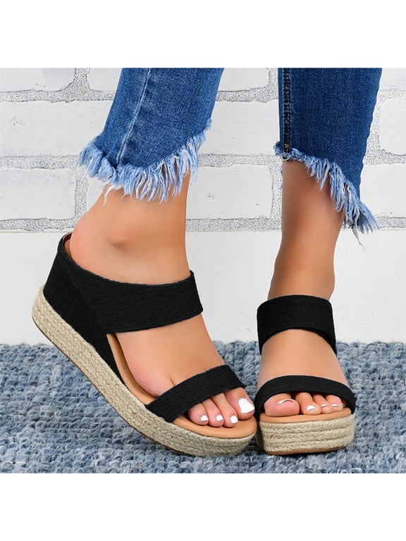 Women Sandal Clothes Summer Slipper Open Toe Comfy Breathable Beach Casual Wedges Shoes