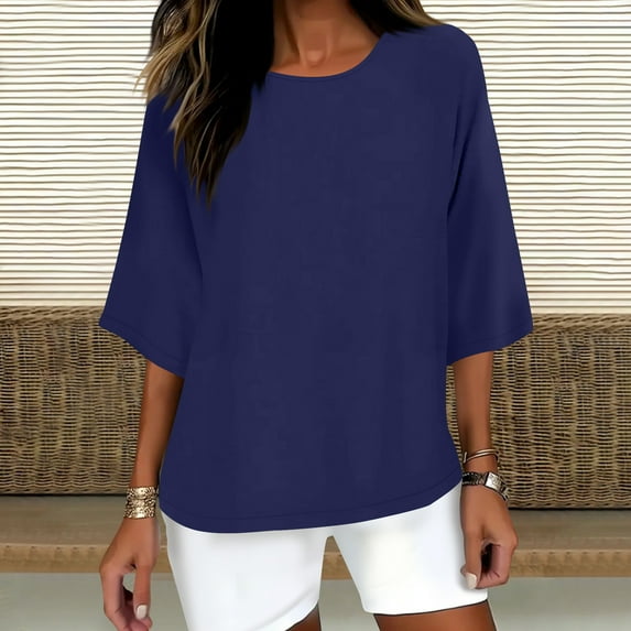 AOOCHASLIY Women Soft Fabric 3/4 Sleeve Shirts: Perfect for Every Occasion