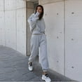 thumbnail image 1 of AOOCHASLIY Women Suits Women's Casual Color Long Sleeved Hoodie Trousers Sweatershirt Sports Suit, 1 of 4
