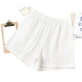 thumbnail image 1 of AOOCHASLIY Women Summer Elastic Waist Pocket Cotton Linen Shorts Pants, 1 of 5