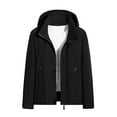 thumbnail image 1 of AOOCHASLIY Women Winter Coat Fashion Women Comfortable Casual Color Block Interchange Jacket Drawstring Pocket Long Sleeve Hooded Casual Outwear Jackets, 1 of 1