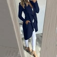 thumbnail image 1 of AOOCHASLIY Women Winter Coat Women Casua Solidl Long Sleeve Bottons Loose Hoodless Outwear Tops, 1 of 4