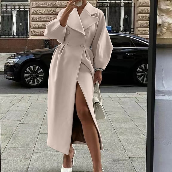 AOOCHASLIY Women Winter Coat Women Fashion Casual Comfortable Soild Long Sleeve Cardigan Tops Jacket Outwear