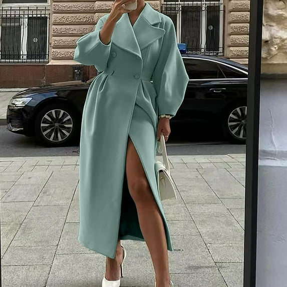 AOOCHASLIY Women Winter Coat Women Fashion Casual Comfortable Soild Long Sleeve Cardigan Tops Jacket Outwear