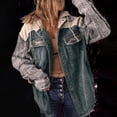 thumbnail image 1 of AOOCHASLIY Women Winter Coat Women Fashion Worn Out LooseLong Sleeve Hooded Casual Outwear Jackets, 1 of 5