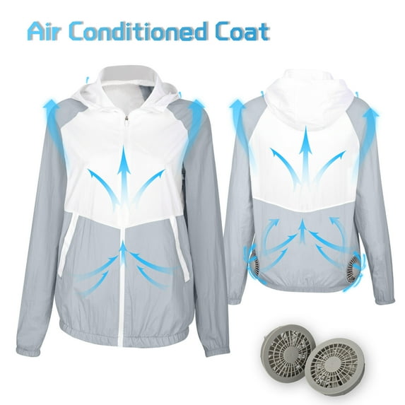 AOOCHASLIY Women Winter Coat Women and Men's Fan Clothing and Conditioned Coat Outdoor Work