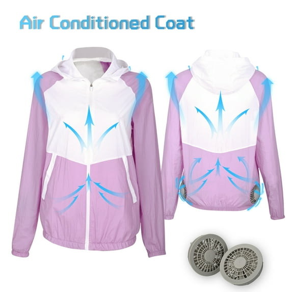 AOOCHASLIY Women Winter Coat Women and Men's Fan Clothing and Conditioned Coat Outdoor Work