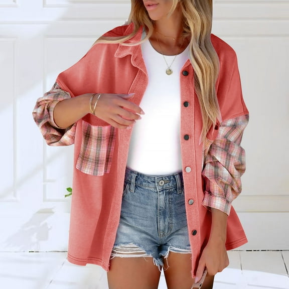 AOOCHASLIY Women Winter Coat Women's Printed Cardigan Jacket Zippered Jacket Long Sleeved Casual Jacket Jacket