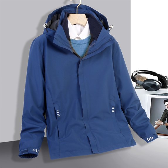 AOOCHASLIY Women's Winter Coat Clearance Unisex Style Winter Three In One Removable Sports Mountaineering Suit Outdoor Sprinting Suit Windproof Hooded Warm Coat