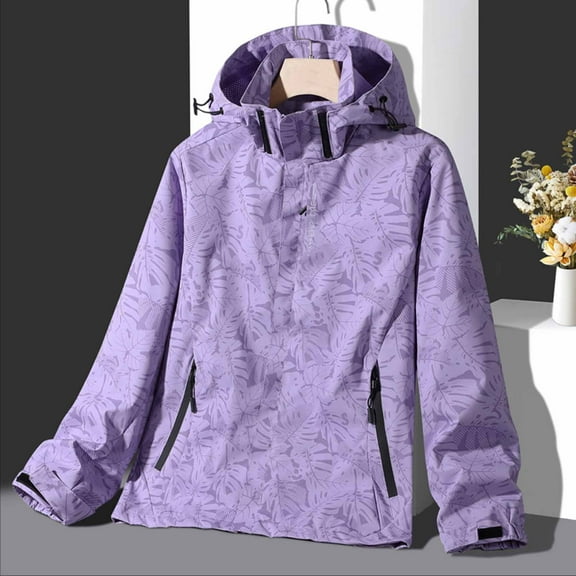 AOOCHASLIY Women's Winter Coat Clothes Womens Outdoor Couples Single Layer Jacket Lapel Zipper Loose Soft Top Long Sleeve Casual Jacket