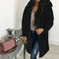 thumbnail image 1 of AOOCHASLIY Women's Winter Coat Clothes Women Solid Furry Faux Jacket Long Sleeve Warm Outerwear Overcoat, 1 of 5