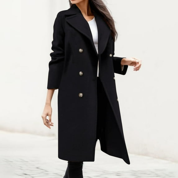 AOOCHASLIY Women's Winter Coat Clothes Womens Slim Coat Overcoat Casual Outwear Cardigan