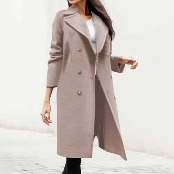 AOOCHASLIY Women's Winter Coat Clothes Womens Slim Coat Overcoat Casual Outwear Cardigan