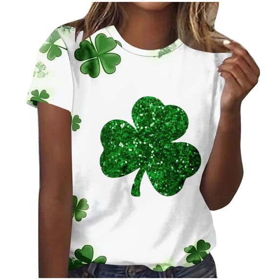 AOOCHASLIY Womens Clothes Tops Fall Clothes, Adult Fashion Woman Round Neck Long Sleeve Tops T-Shirt Prints Loose Blouse for Casual Home Holiday