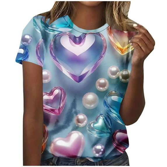 AOOCHASLIY Womens Clothes Tops Fall Casual, Adult Fashion Woman Round Neck Long Sleeve Tops T-Shirt Prints Loose Blouse for Home Party Outdoor