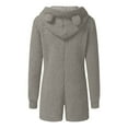 thumbnail image 1 of AOOCHASLIY Womens Jumpsuits Summer Clothes Women Long Sleeve Hooded Jumpsuit Pajamas Casual Winter Warm Rompe Sleepwear, 1 of 7