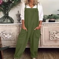 thumbnail image 1 of AOOCHASLIY Womens Jumpsuits Summer Clothes Womens Fashion Ethnic Style Solid Buttons Pocket Suspender Jumpsuit, 1 of 5