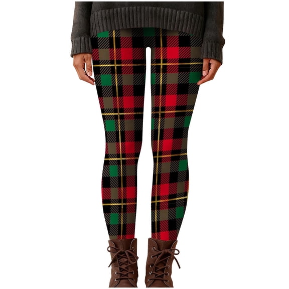 AOOCHASLIY Womens Pants Summer Clothes Womens Fashion Casual Christmas Printed Tight Leggings High Waist Long Pants