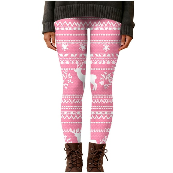 AOOCHASLIY Womens Pants Summer Clothes Womens Fashion Casual Christmas Printed Tight Leggings High Waist Long Pants