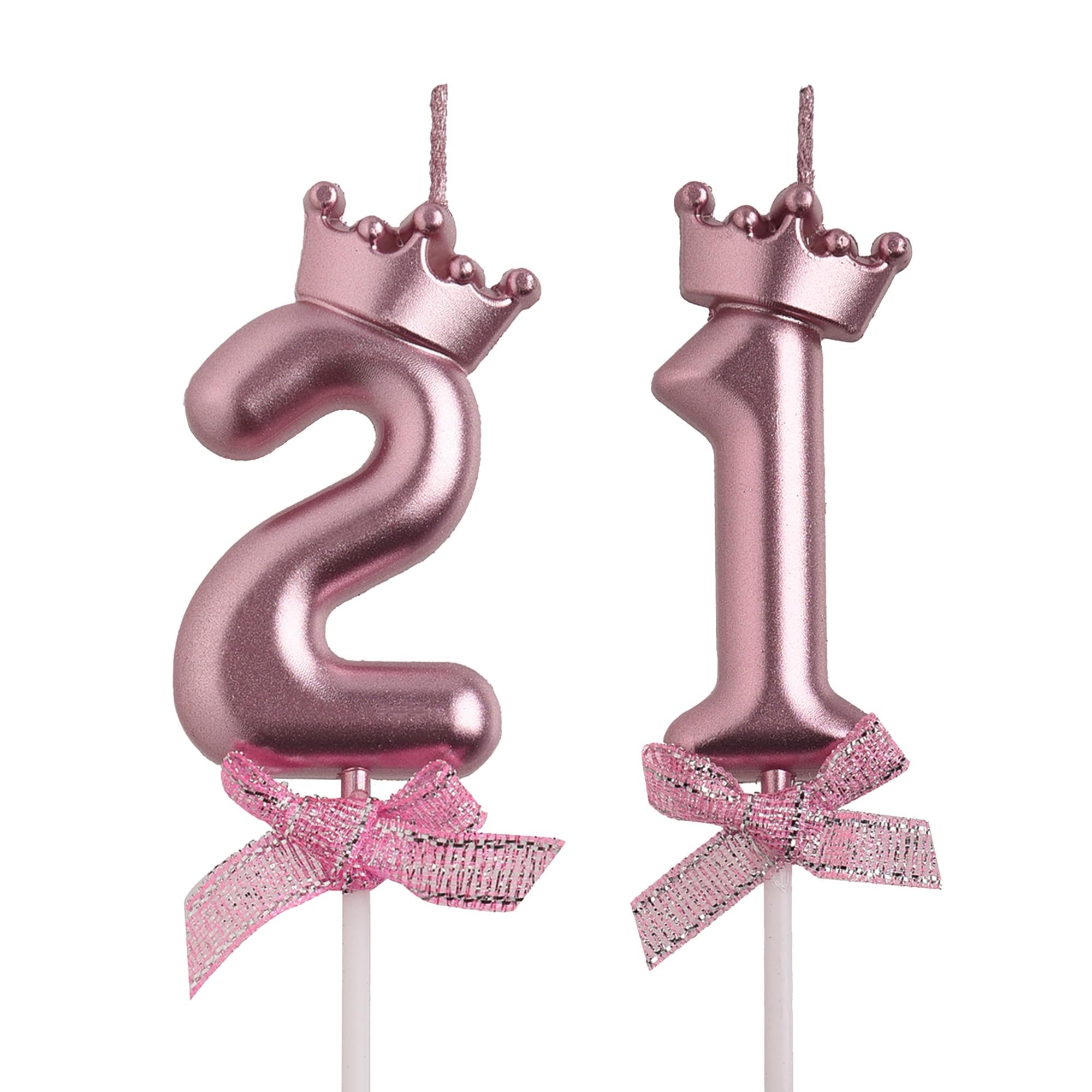 Rose Gold 21 Confetti - 200pcs Glitter Number Confetti For 21st Birthday & Anniversary Decor
