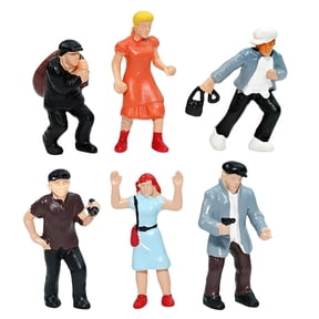 AOOOWER 1:87 Scale Crime Scene Mini People Figurines For Dioramas Train Layout Decors