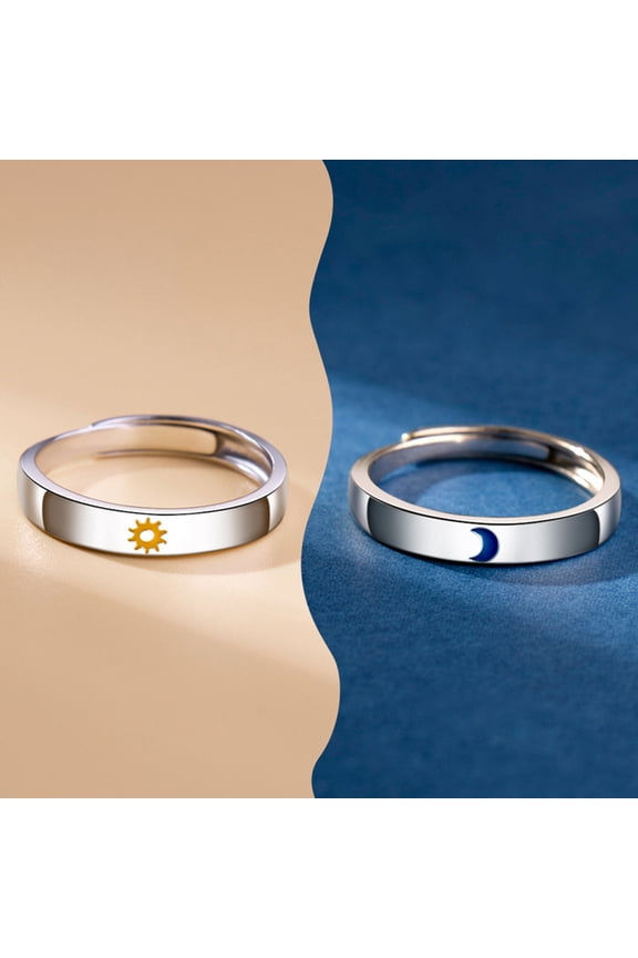 1 Pair for Sun for Morning/Moon for Night Couple/Lover/Friend/Wedding Rings