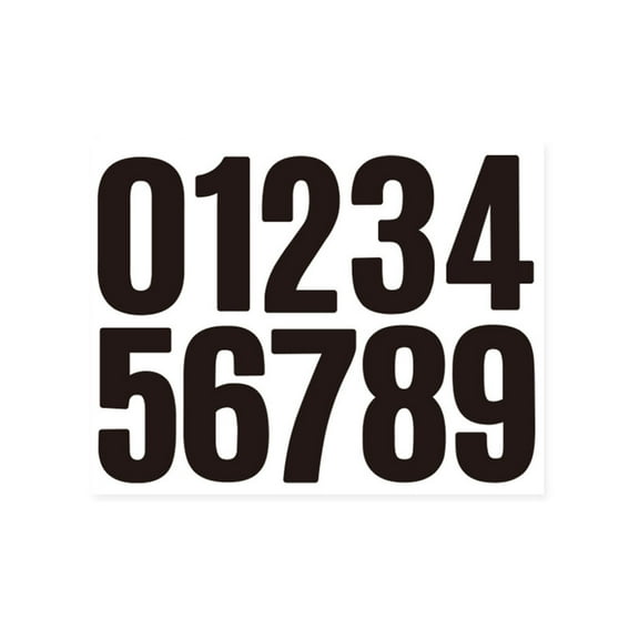 AOOOWER 10 Pcs 4" Large Reflective Address Numbers - Stick for Mailbox, House, Door - Easy to Apply
