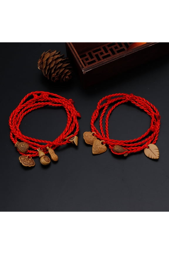 10 Pcs Eye-catching Kabbalah Bracelet Knitting Red String String Bracelets DIY Jewelry Decoration Gift for Couple Friend