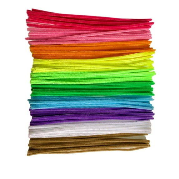 AOOOWER 100 Pcs Colorful Fuzzy Stick Soft Pipe Chenilles Stems Bend Stick Art Supplies for Classroom Art Craft Project